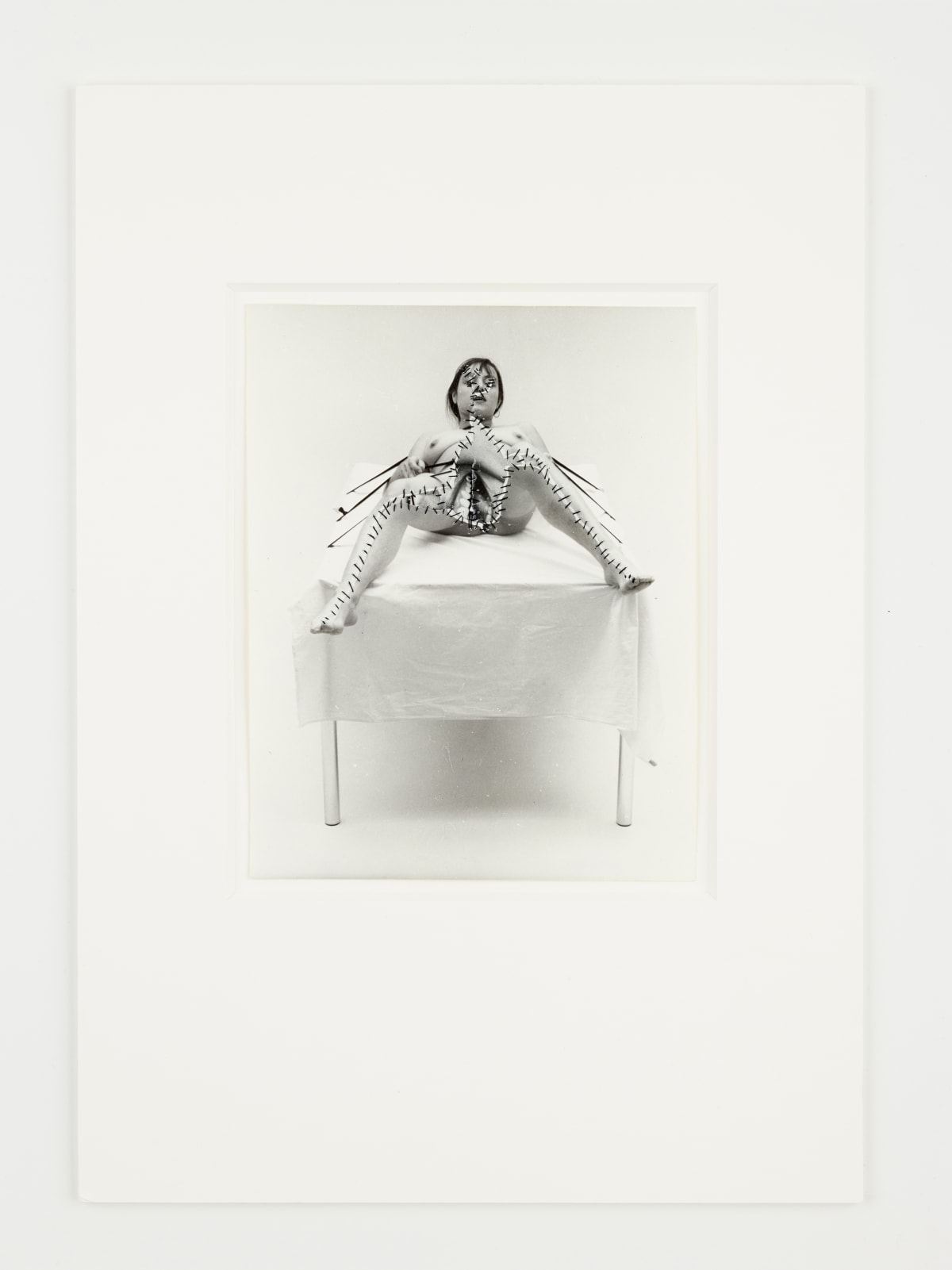 Vagina, 1978 Gelatin silver print with thread overstitched 22 x 17 cm
