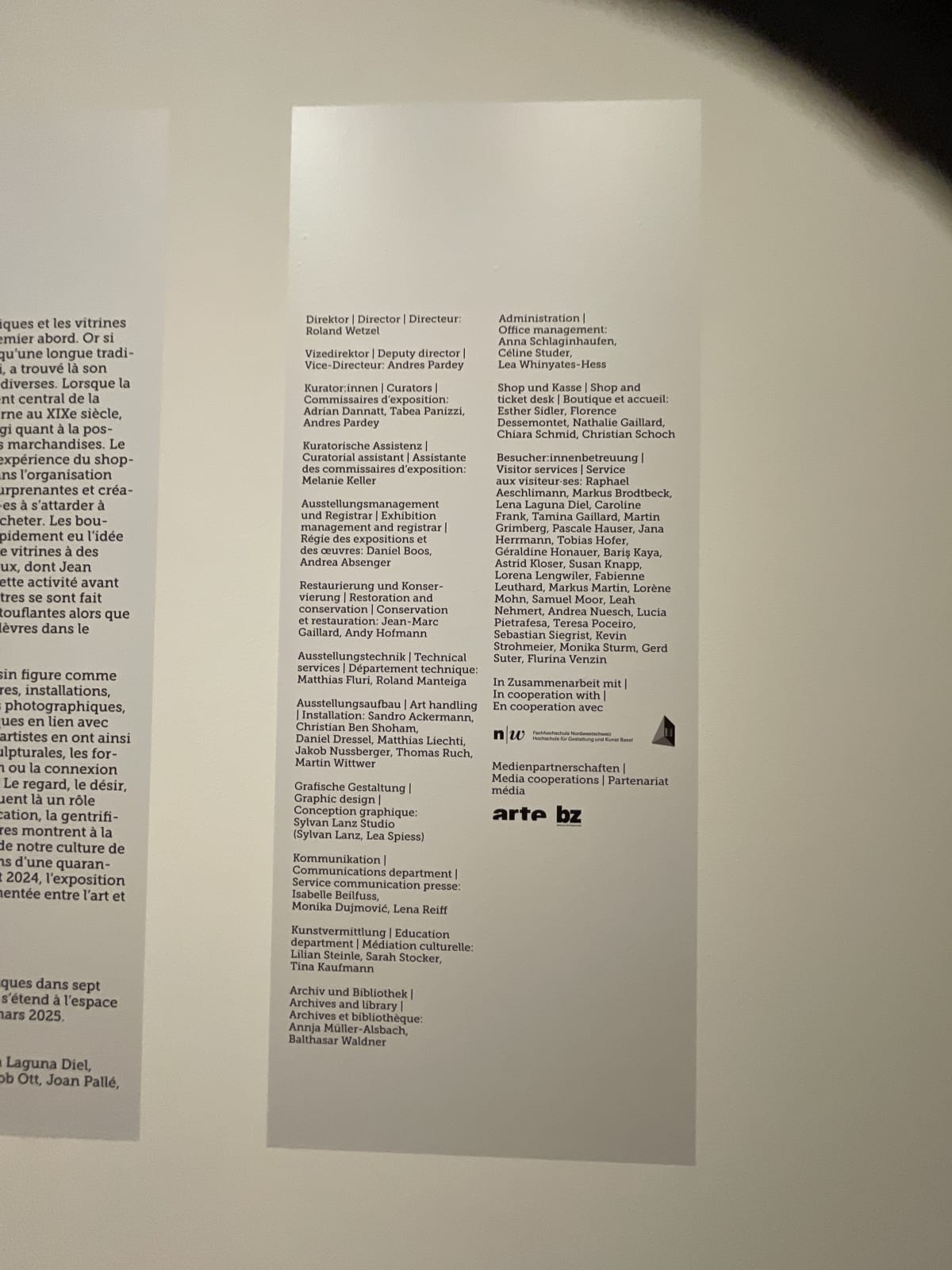 Installation View, Fresh Window: The Art of Display & Display of Art, Museum Tinguely, Basel, Switzerland, 2024