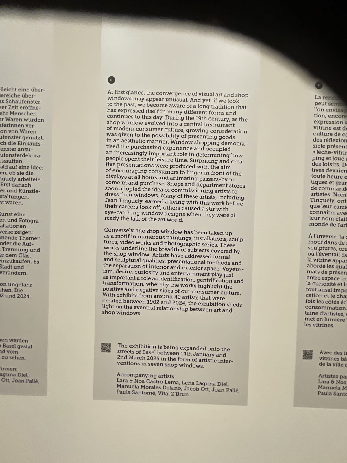 Installation View, Fresh Window: The Art of Display & Display of Art, Museum Tinguely, Basel, Switzerland, 2024