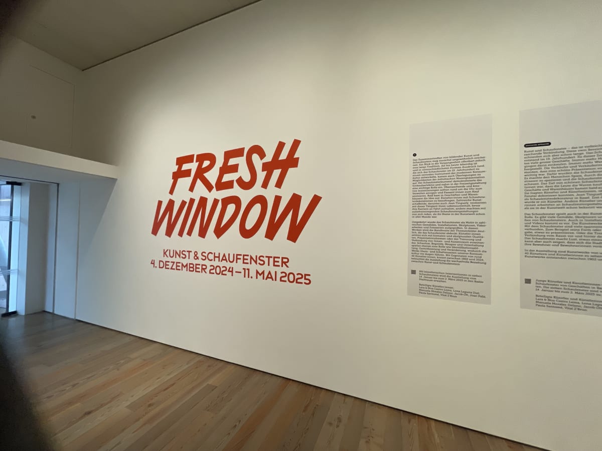 Installation View, Fresh Window: The Art of Display & Display of Art, Museum Tinguely, Basel, Switzerland, 2024