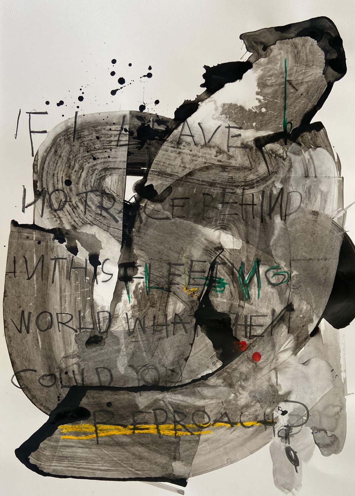 Douglas Diaz, 'Leave No Trace', 2021, mixed media on paper, 70 x 50 cm