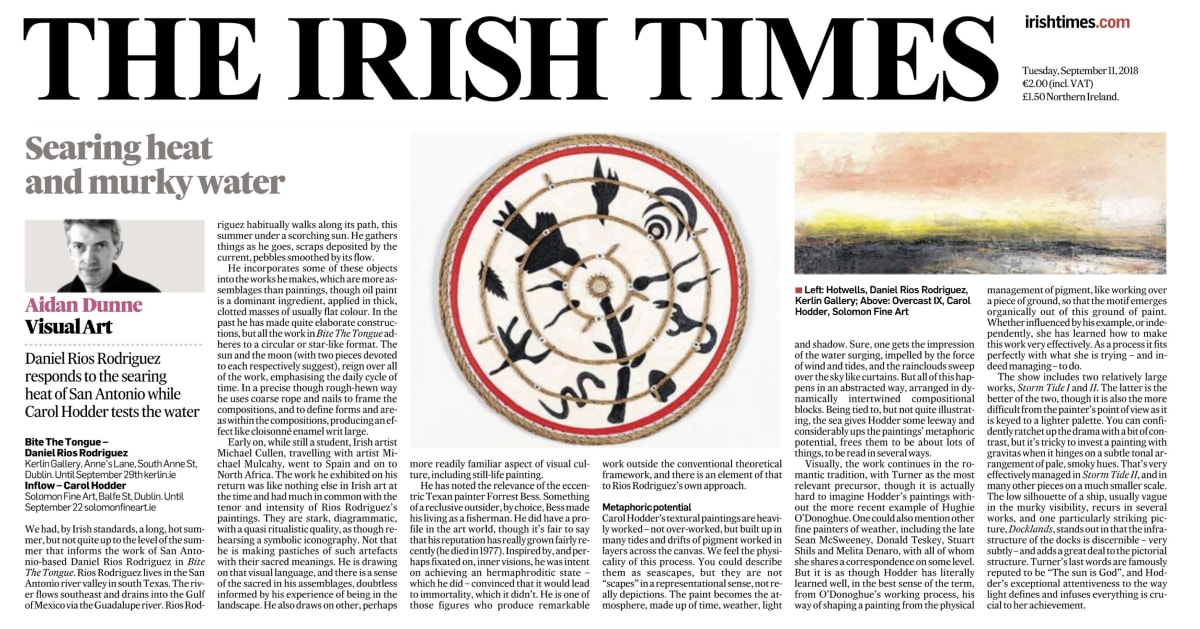 CAROL HODDER IRISH TIMES REVIEW