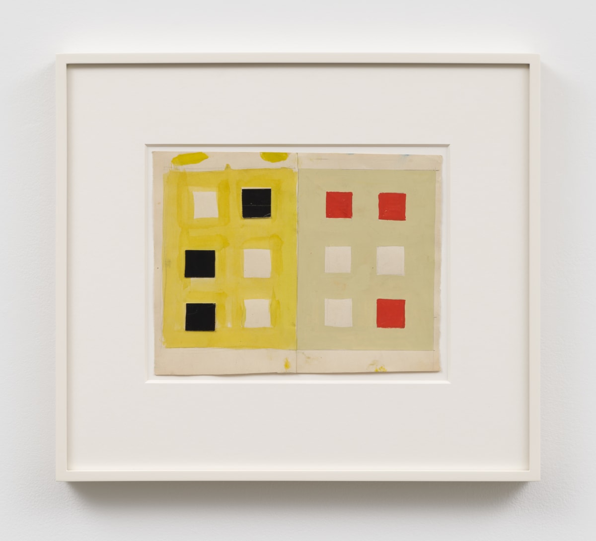 abstract work on paper with multiple colored squares