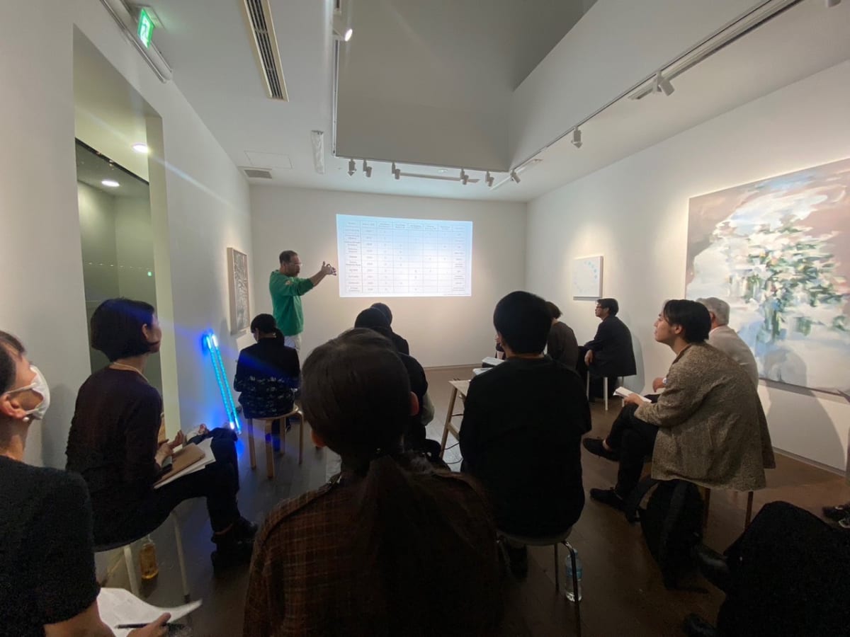 Tokyo Green Meeting held at Gallery Kikutake, October 2023, photo courtesy Arts Initiative Tokyo