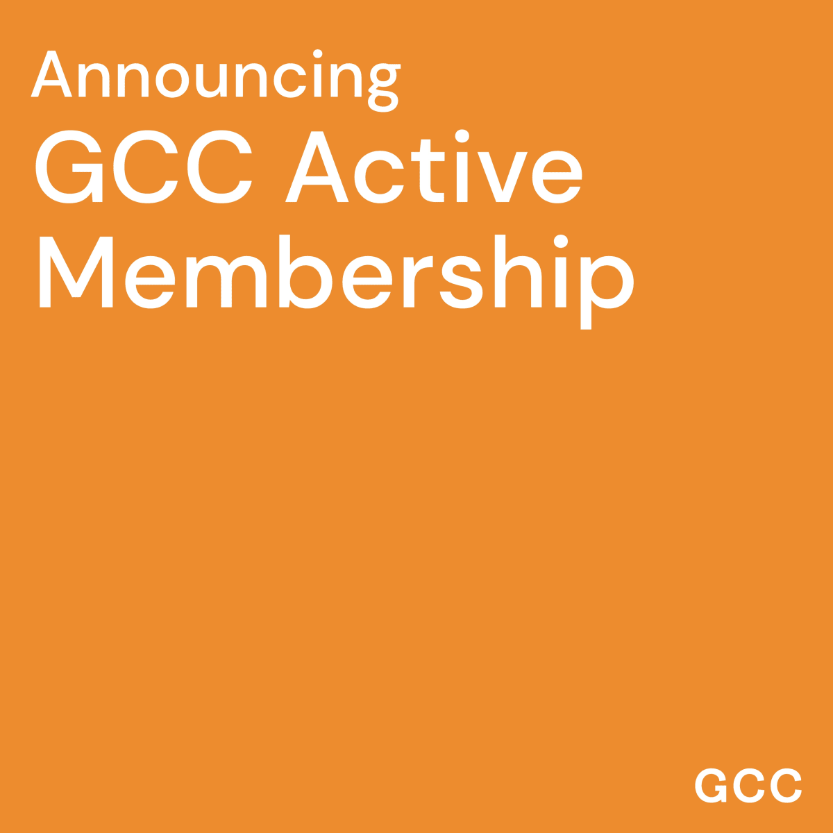 Updates to GCC Membership