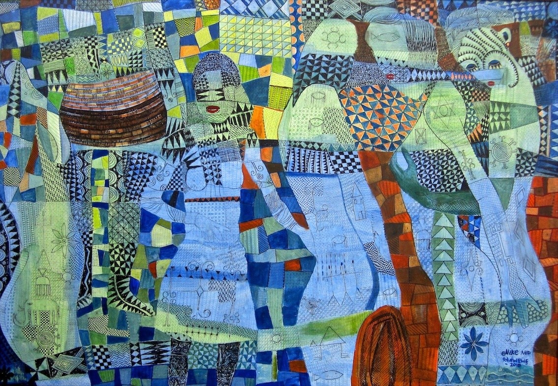 Nike DaviesOkundaye & Tola Wewe, Pillars of Love, 2010 Gallery of African Art