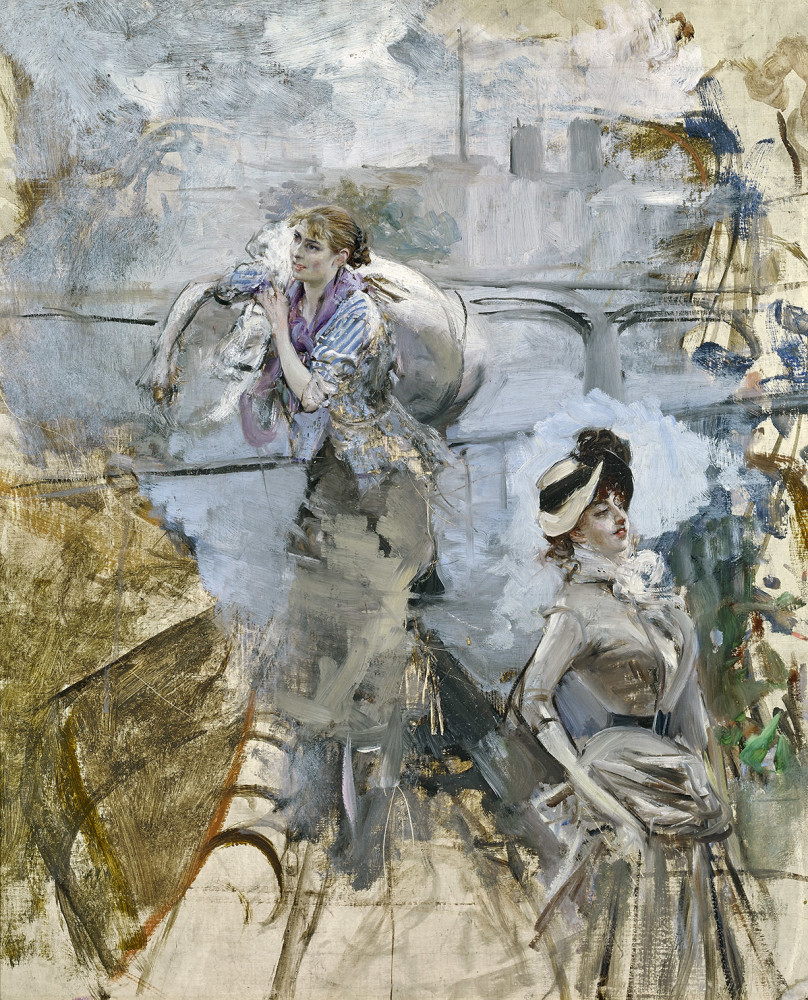 Giovanni Boldini PARIS TYPES A STUDY OF TWO WOMEN circa 1878