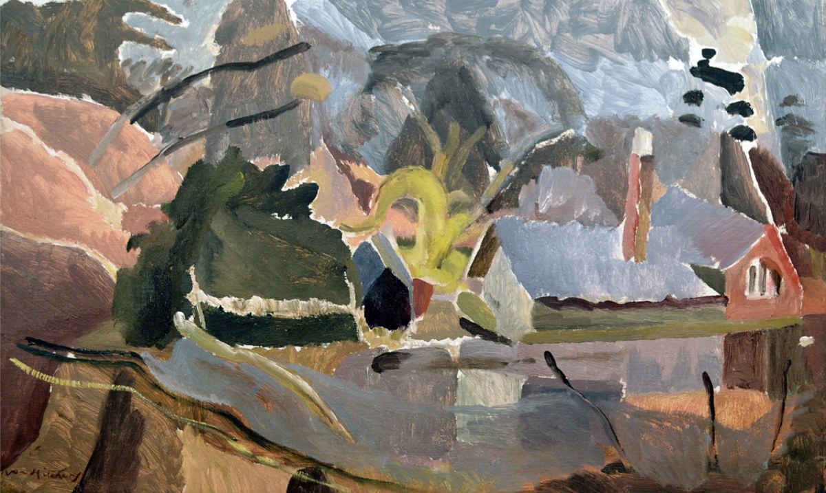<span class="title">House by Lake<span class="title_comma">, </span></span><span class="year">c.1934</span>
