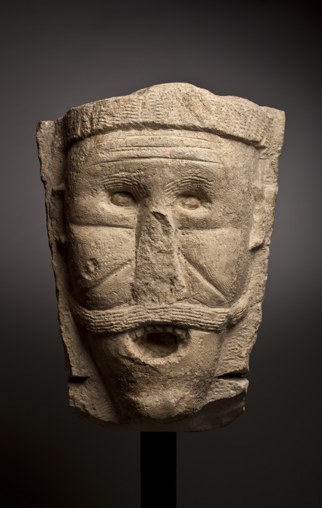 <span class="title">Large Stone Head <span class="title_comma">, </span></span><span class="year">Anglo Saxon or Norman 11th Century</span>