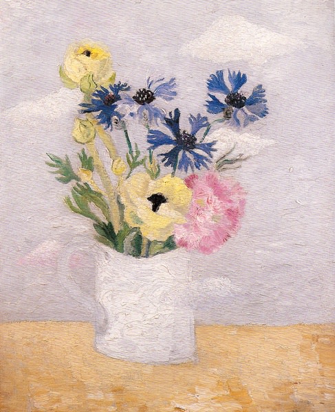 <span class="title">Anenomes, Cornflowers & Pinks in a White Mug<span class="title_comma">, </span></span><span class="year">1927</span>