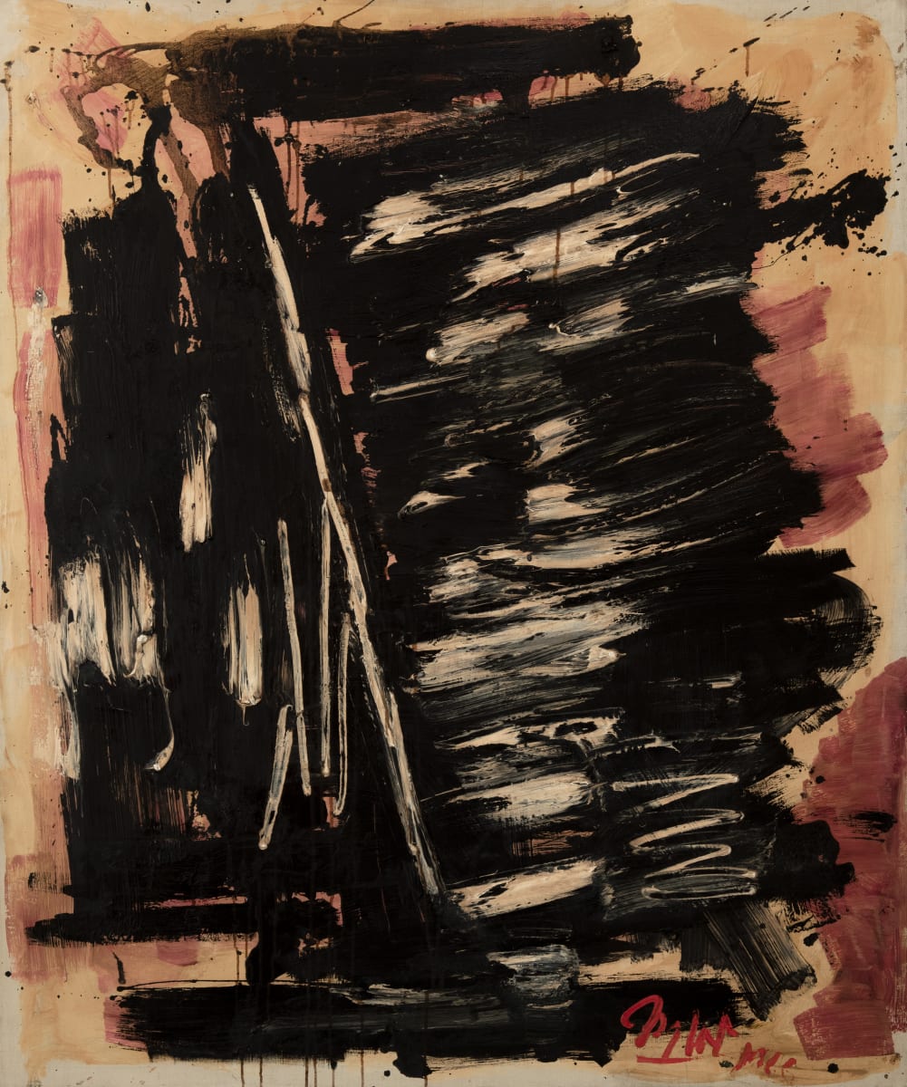 Michael (Corinne) West, Franconia Notch, 1965, Oil and collage on canvas, 49 1/4 x 36 inches
