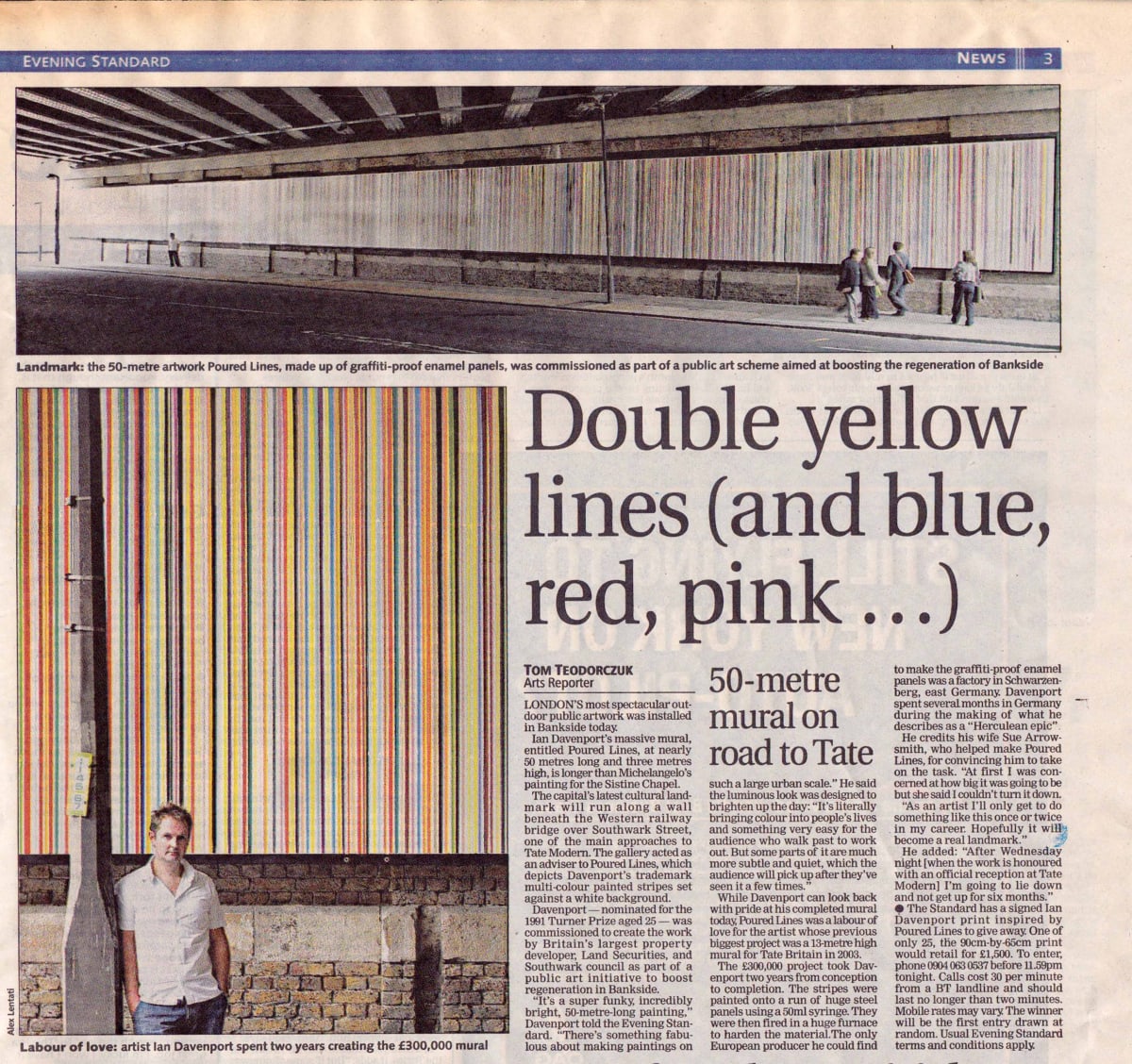 Double yellow lines (and blue, red, pink...)