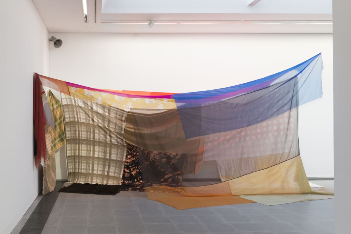 Eric N. Mack’s tactile creations, made from a dynamic combination of used textiles, worn clothes, moving blankets and torn rags,...