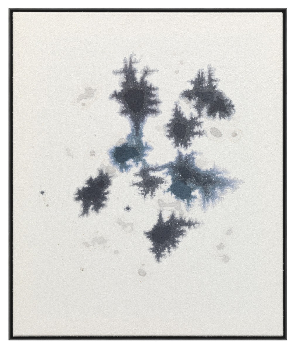 Matti Braun Untitled, 2010 Fabric paint, raw silk, cold rolled steel 61,5 x 51,5 x 3,5 cm (24 1/8 x 20 1/8 x 1 1/8 in)