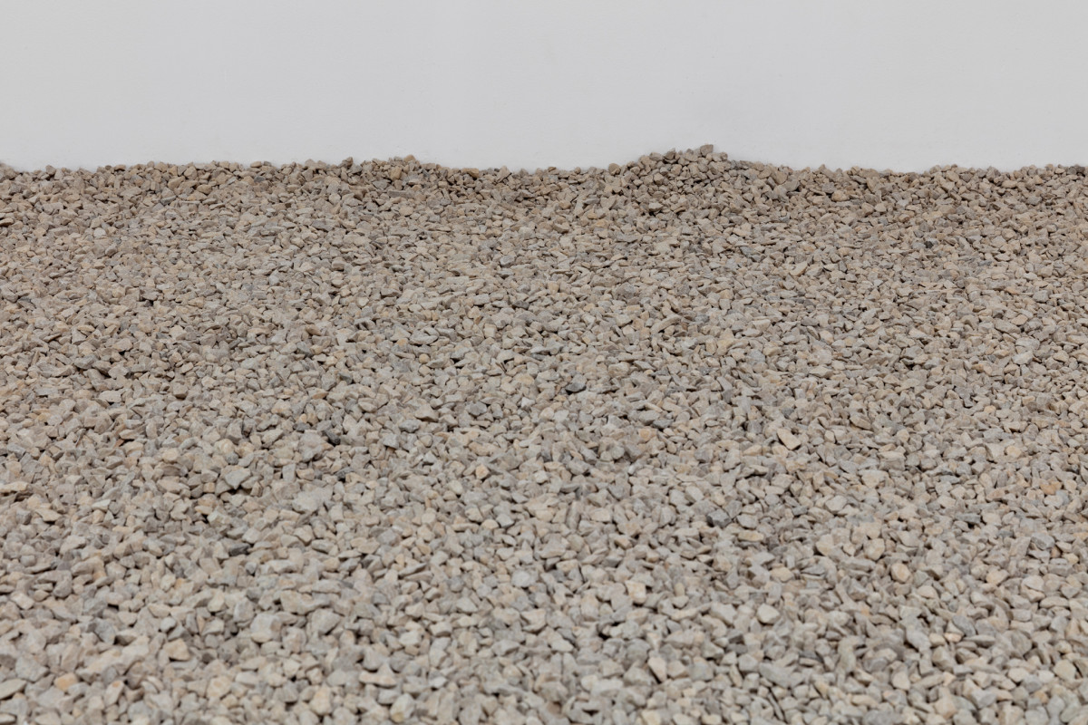 Daniel Steegmann Mangrané ------ -- -- --------, 2015 Site-specific sound installation composed of gravel and 16 speakers Edition of 3