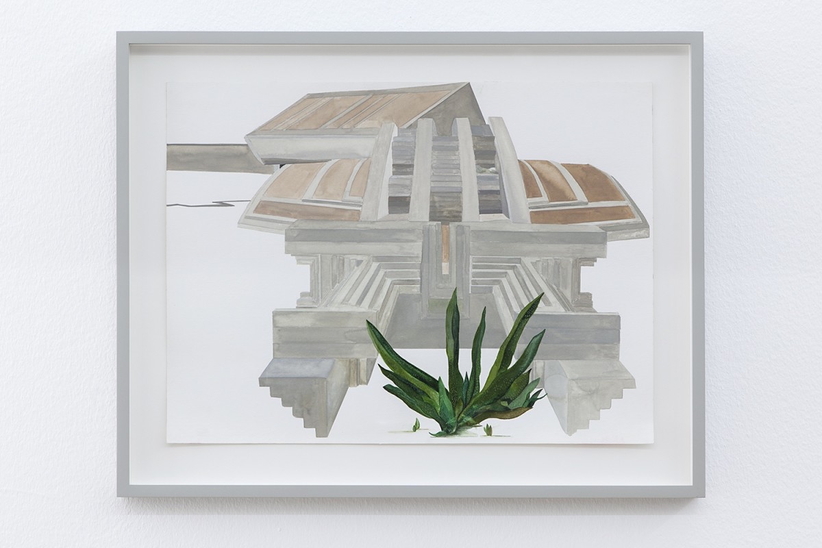 Isa Melsheimer Nr. 327, 2013 Gouache on paper 36 x 48 cm (unframed) 46 x 57,5 x 3,5 cm (framed)