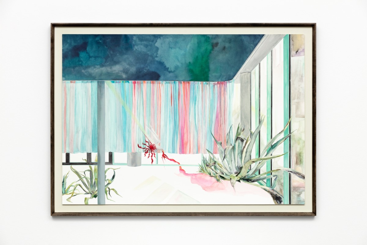 Isa Melsheimer, Nr. 466, 2020, gouache on paper, 70 x 100 cm (unframed), 79 x 109 x 4 cm (framed). Photo © Andrea Rossetti