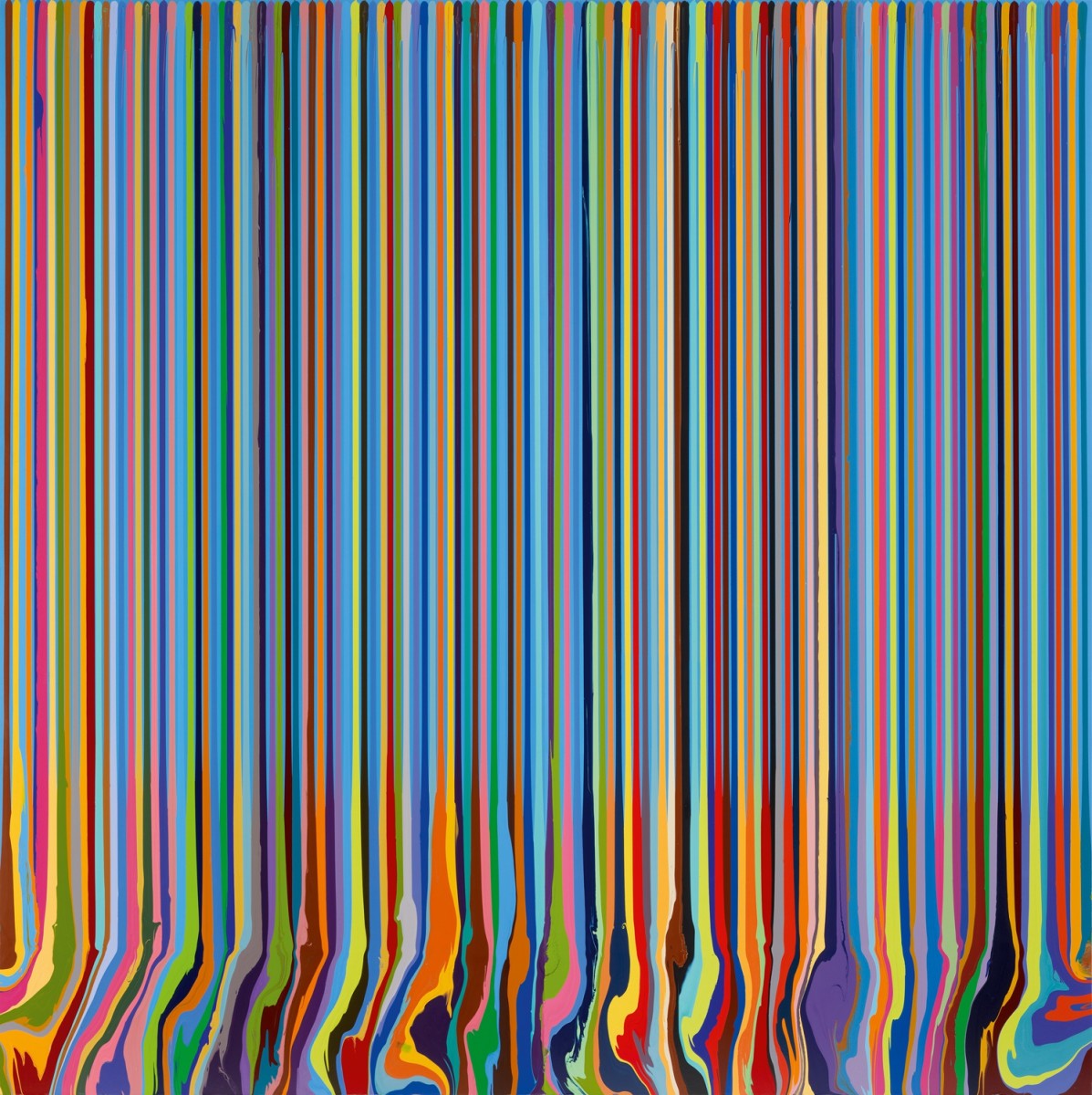 Puddle Painting Light Blue Permanent 2008 Ian Davenport