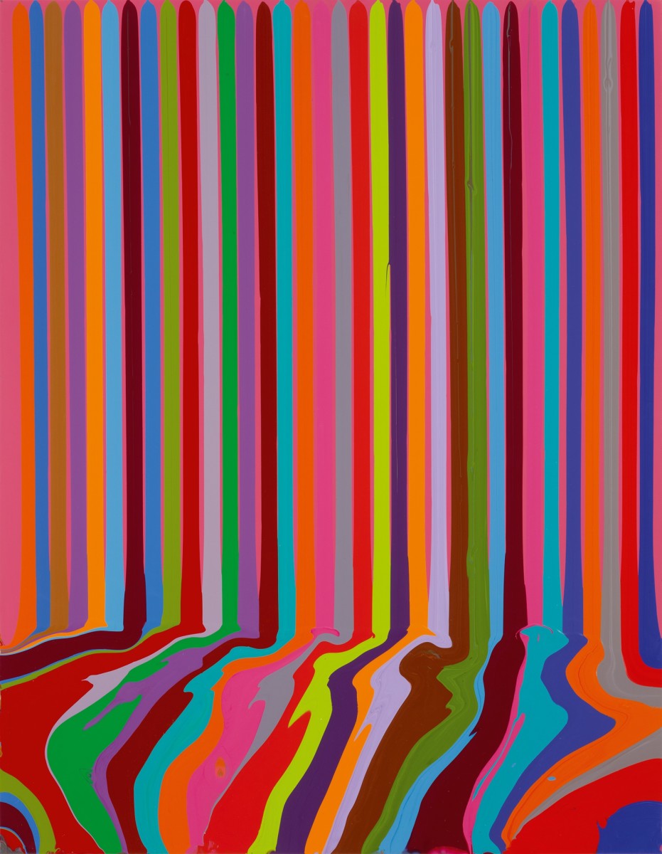 Puddle Painting Magenta 2008 Ian Davenport