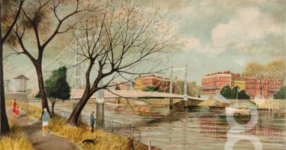JEREMY KING CHISWICK REACH リトグラフ　額縁　絵 JEREMY KING CHISWICK REACH リトグラフ 額縁 絵 JEREMY KING