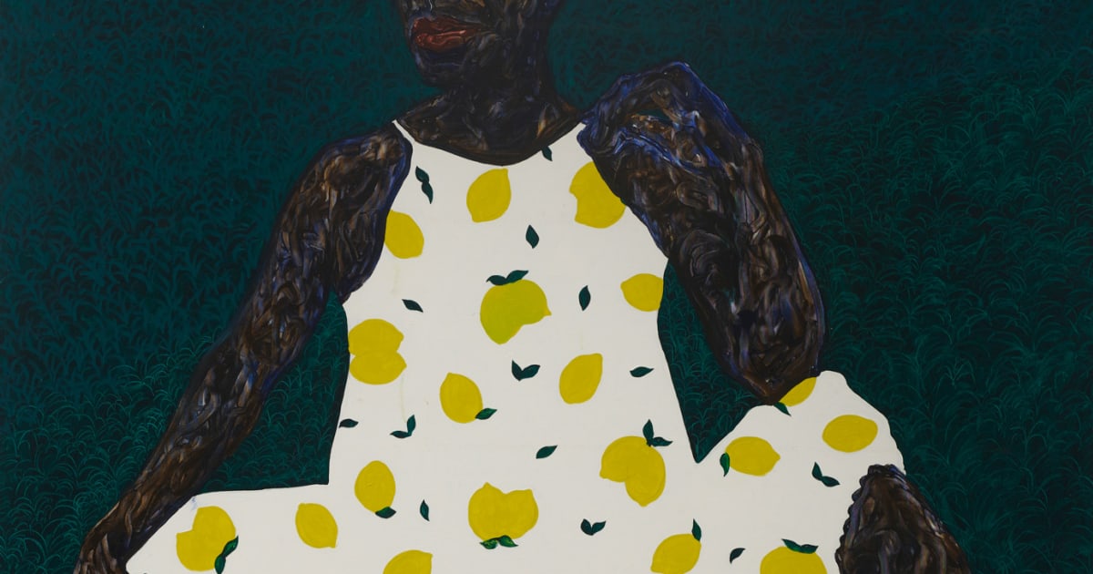 Amoako Boafo, Lemon Sundress, 2020 Gallery 1957