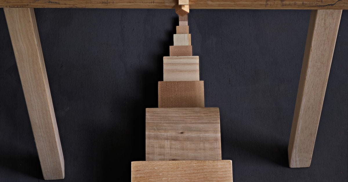 Abelardo Morell, Wood Block Construction 25, 2021 Edwynn Houk Gallery