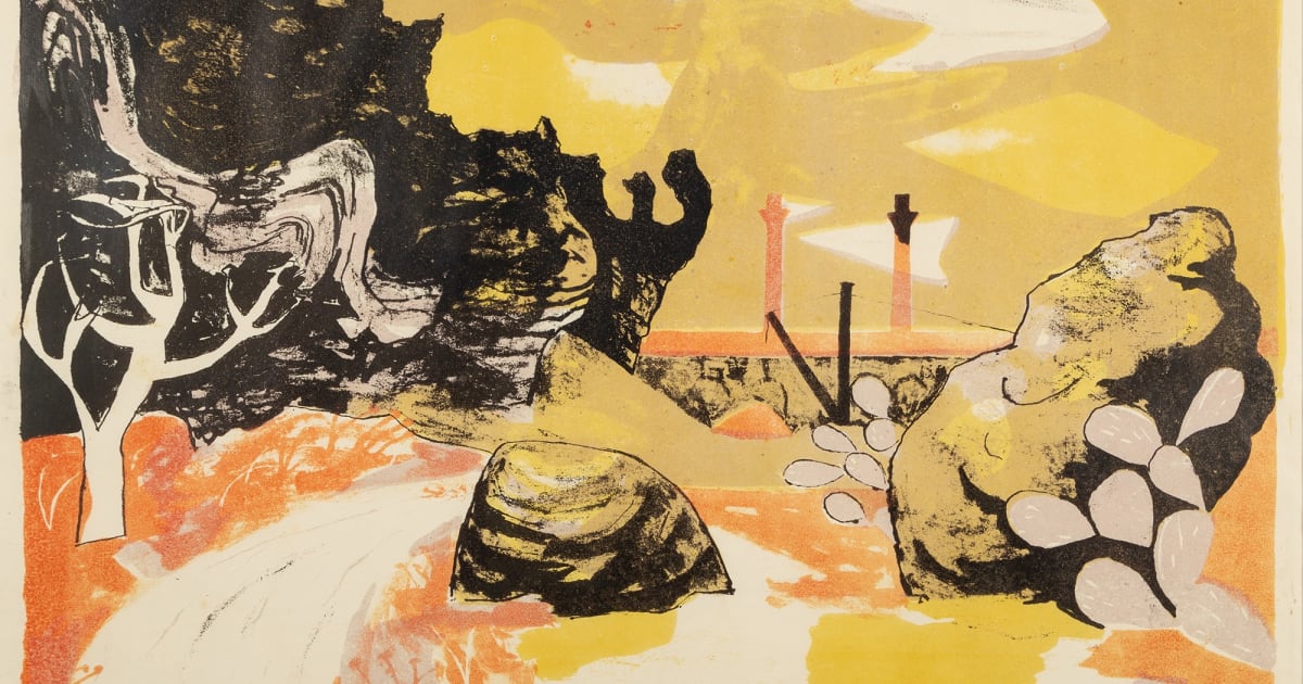 絵画 Julian Trevelyan Aigues Mortes 絵画 Julian Trevelyan Aigues Mortes Julian Trevelyan RA
