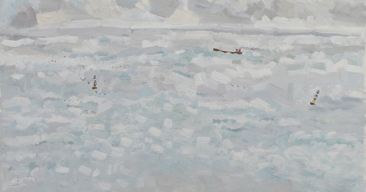 Liam Hanley, Ship and buoys, circa 2001 Portland Gallery