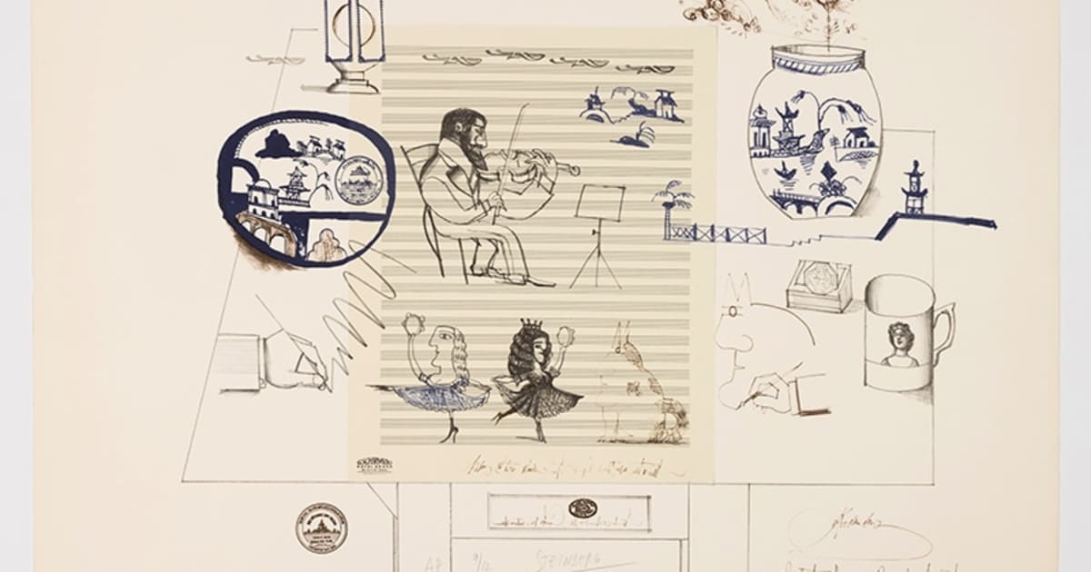 Saul Steinberg, Music and China, 1970 | The Drawing Room Gallery