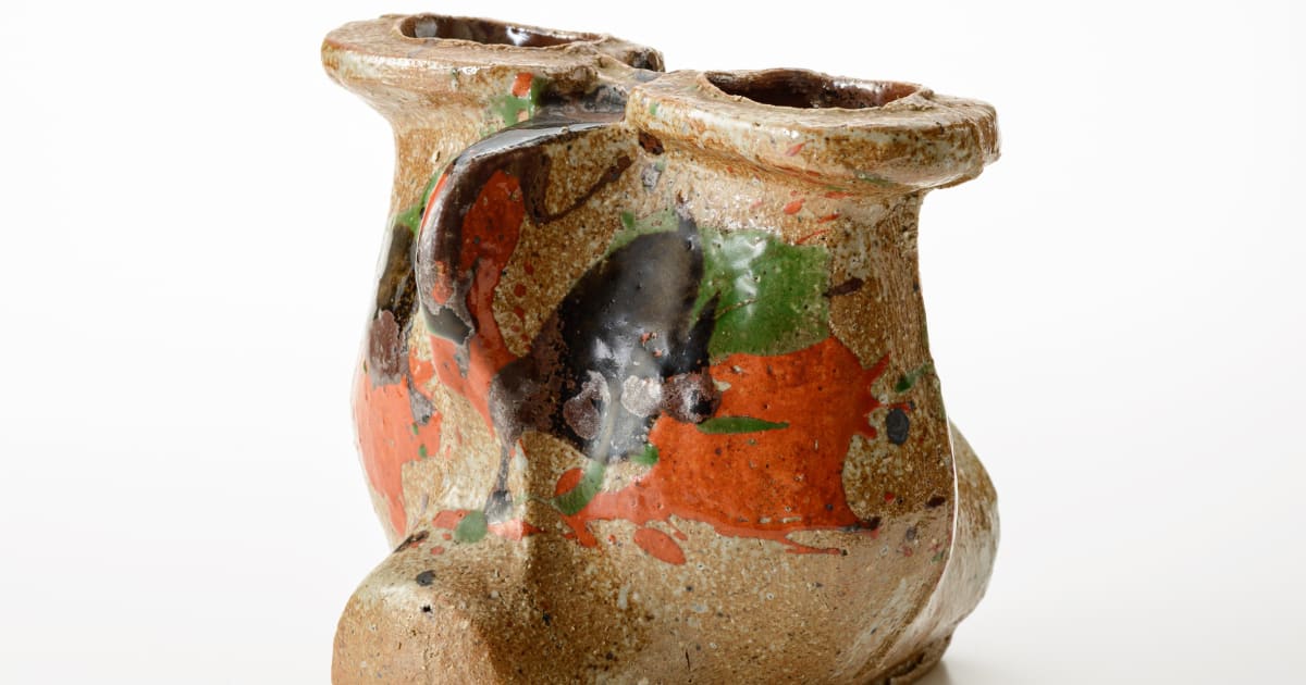 河井寛次郎作柿青釉河童像　検森の河童 河井 寛次郎 - Works | Sokyo Gallery