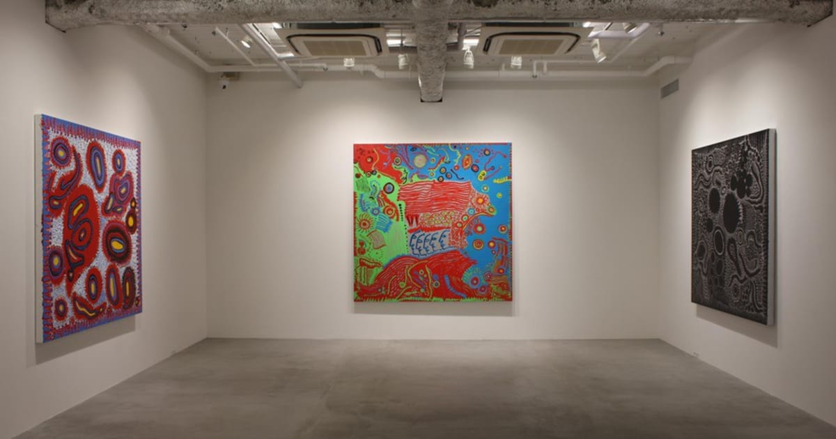 草間彌生、絵画、油彩４号、魂の灯、2008、肉筆、新品額縁。 草間彌生、絵画、油彩4号、魂の灯、2008、肉筆、新品額縁
