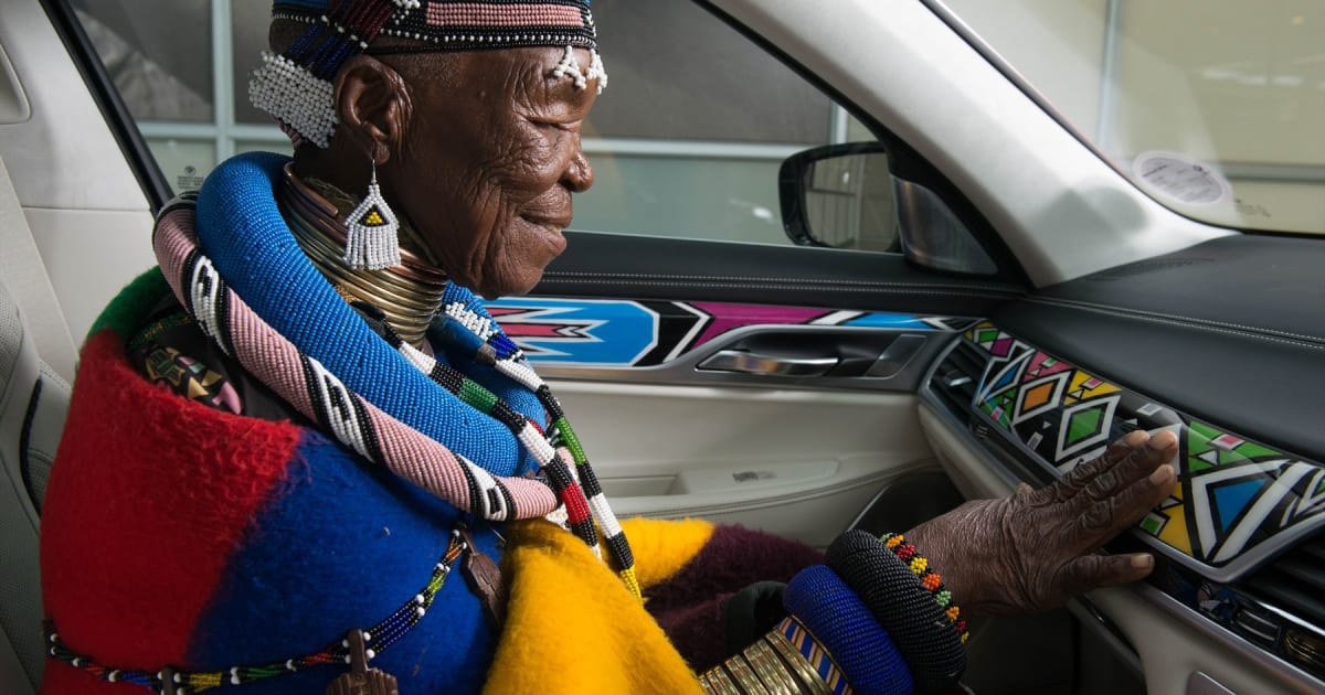 The Esther Mahlangu BMW 7 Series | The Melrose Gallery