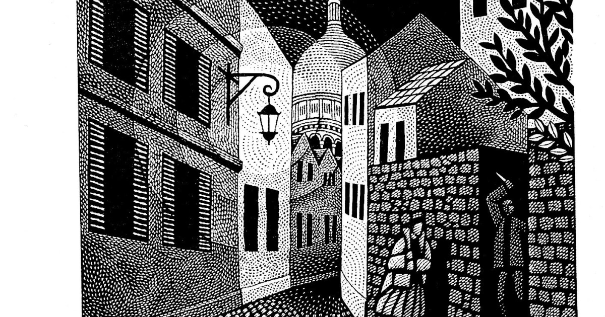 Harry Brockway RE, Montmartre (illustration for 'Maigret Sets a Trap