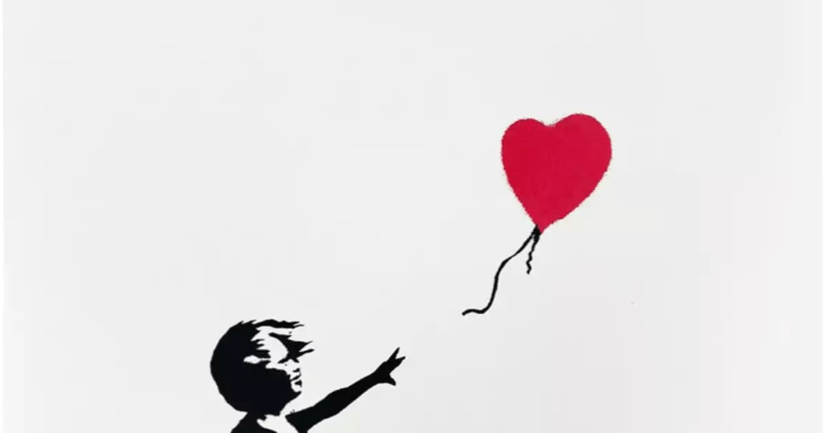 Banksy Girl with Balloon ゴールド　wcp Banksy Girl With Balloon (gold) (Signed Print) 2004 | For Sale