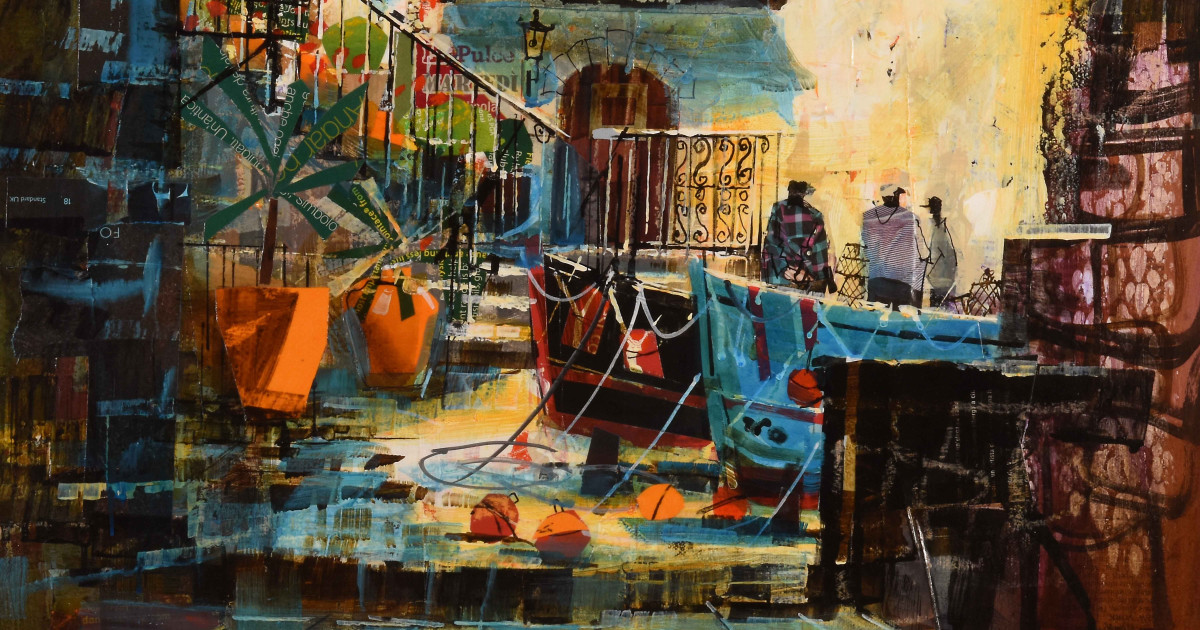 Italian Fishing Village Sold Mike Bernard Colour Contrast