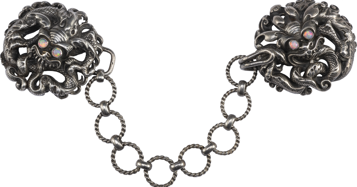 Silver cloak clasp best sale