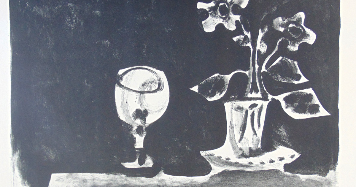 Pablo Picasso, Still Life with Glass and Flowers | Nature