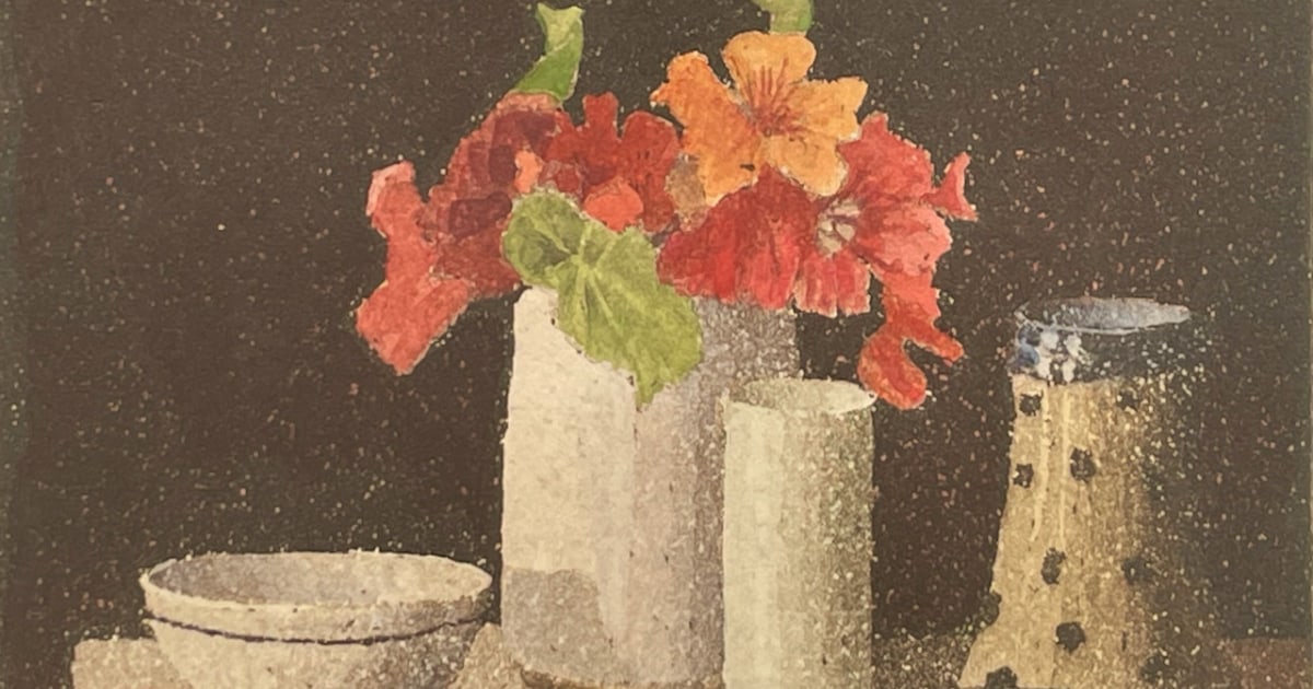 Annie Williams RWS RE, Nasturtiums | RE ORIGINAL PRINTS 2025 | The