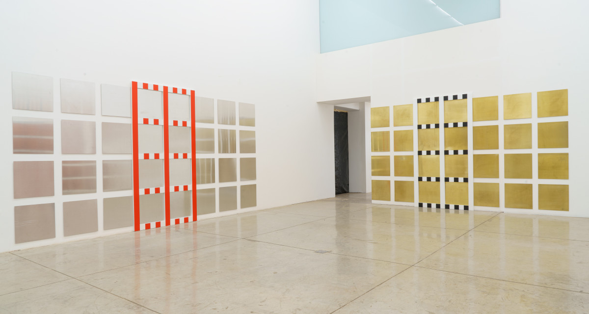 daniel buren | new grids: bas-reliefs, situated works and in situ, 2021