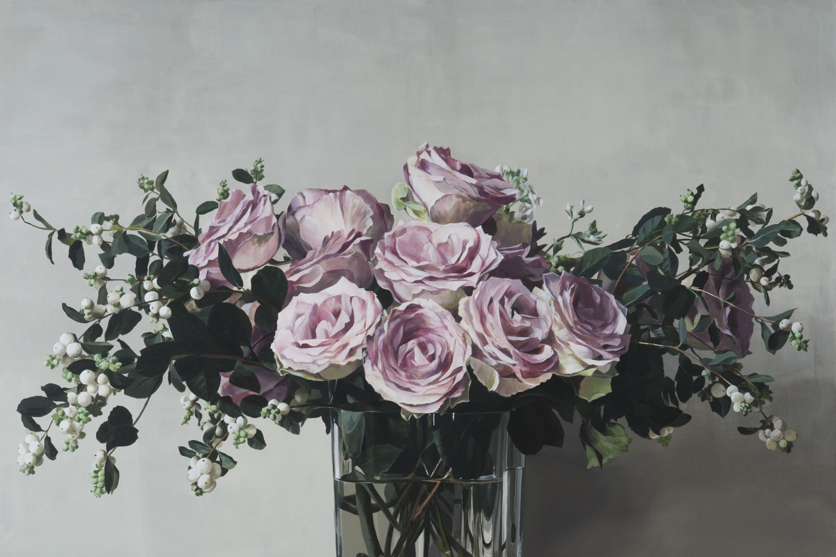 Ben Schonzeit 'Dusky Rose' Acrylic on linen, 183 x 213.4 cm