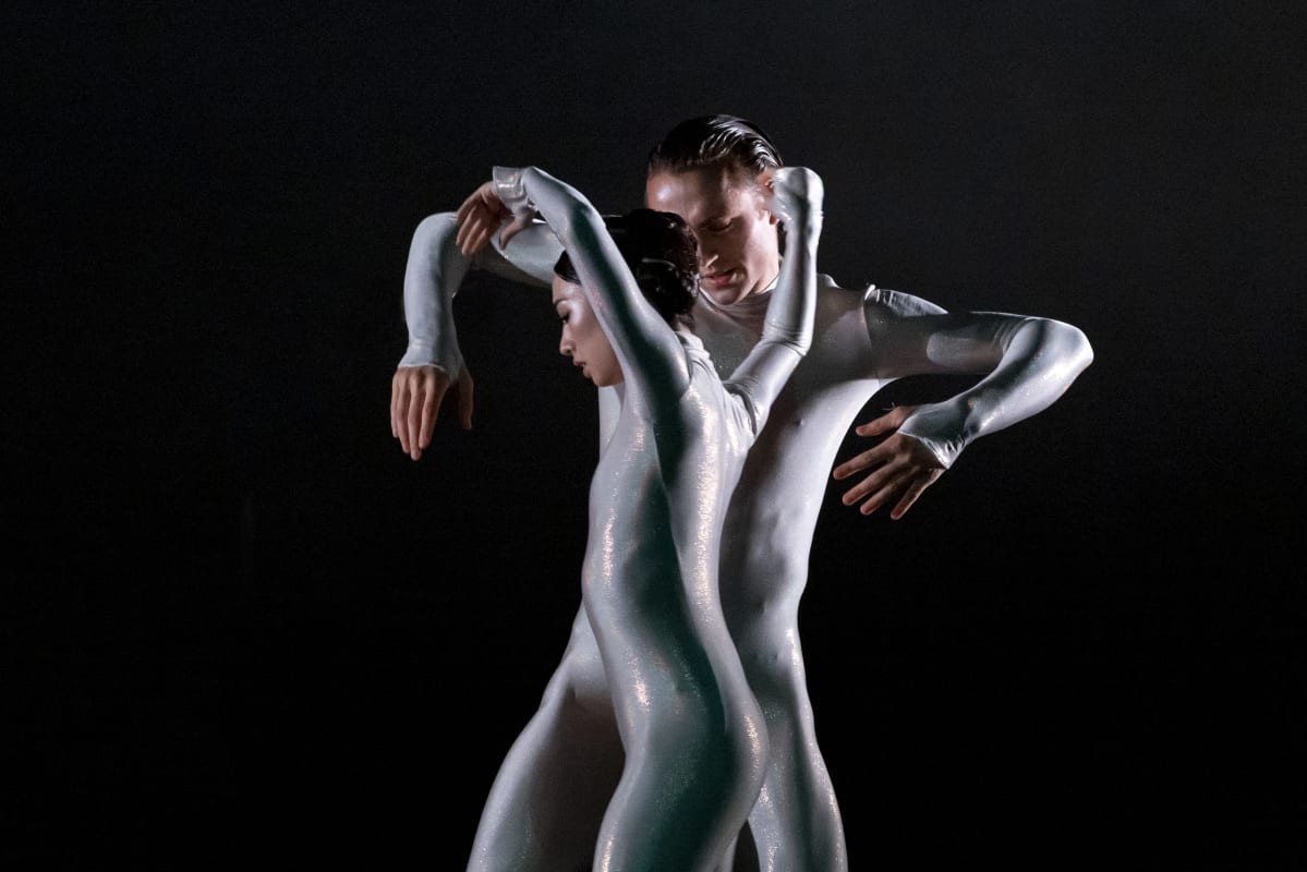 Akane Takada and Matthew BallThe Dante ProjectThe Royal Ballet ©2021 ROH. Photograph by Andrej UspenskiLR