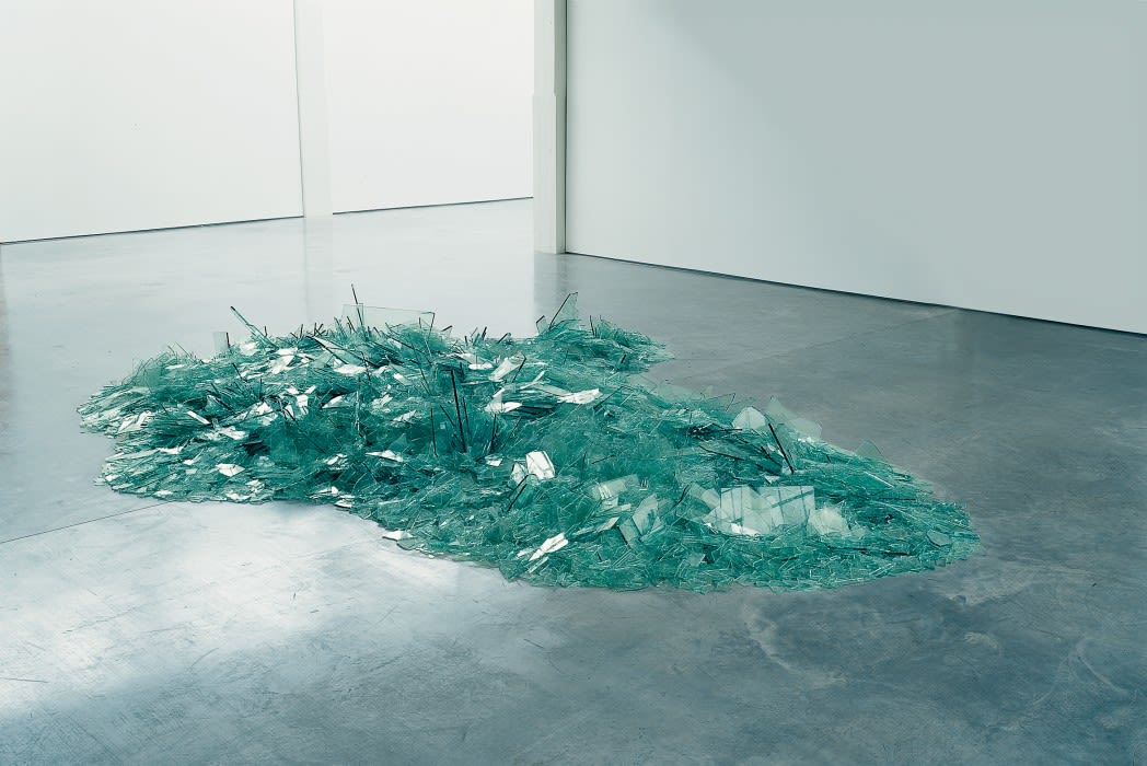 An image containing Robert Smithson's "Map of Broken Glass (Atlantis),"
