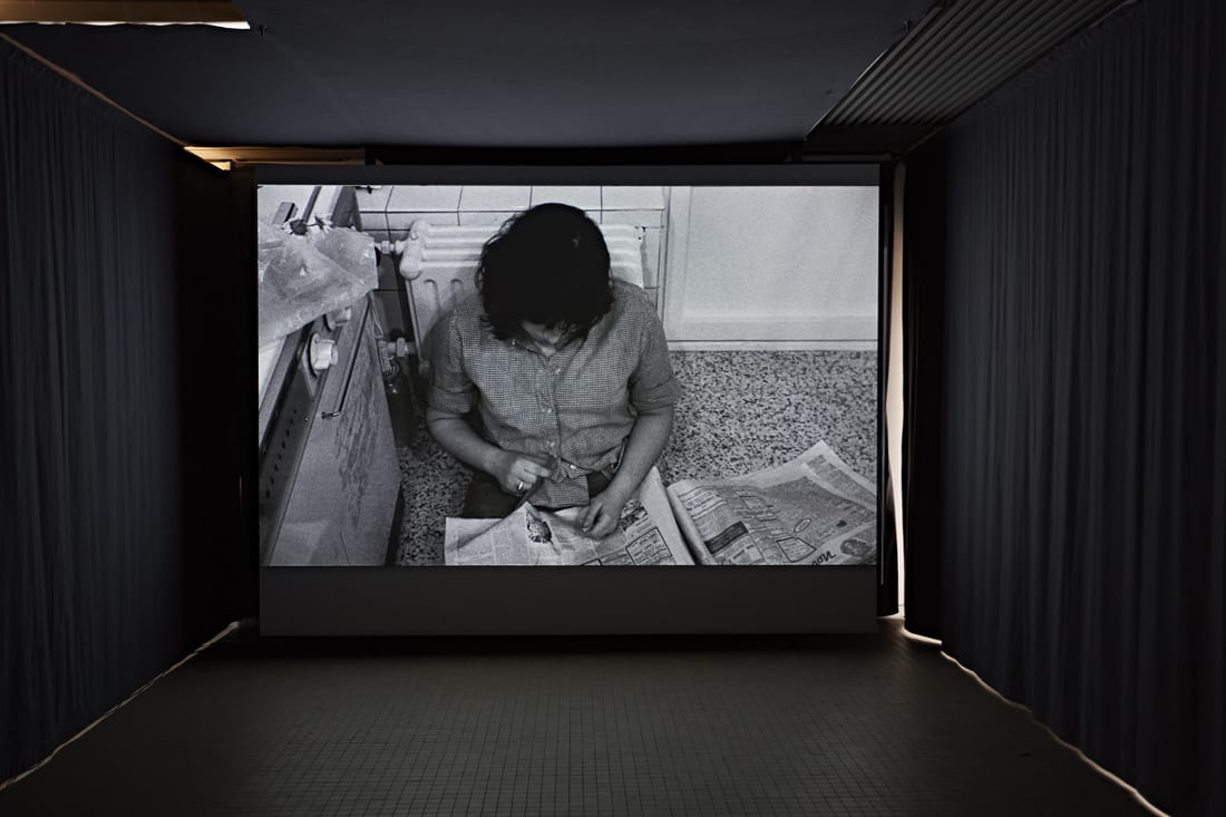 Installation view of work by Chantal Akerman