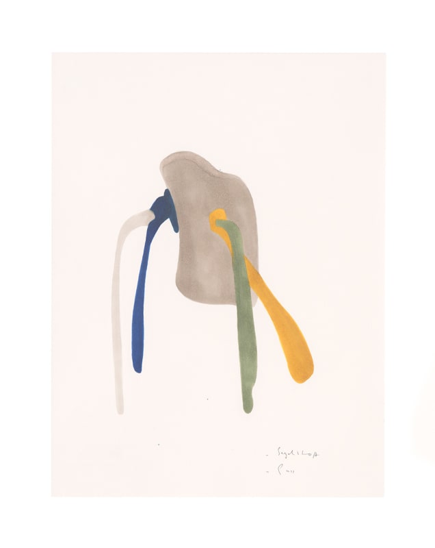 Nairy Baghramian Side Leaps Gouache on paper