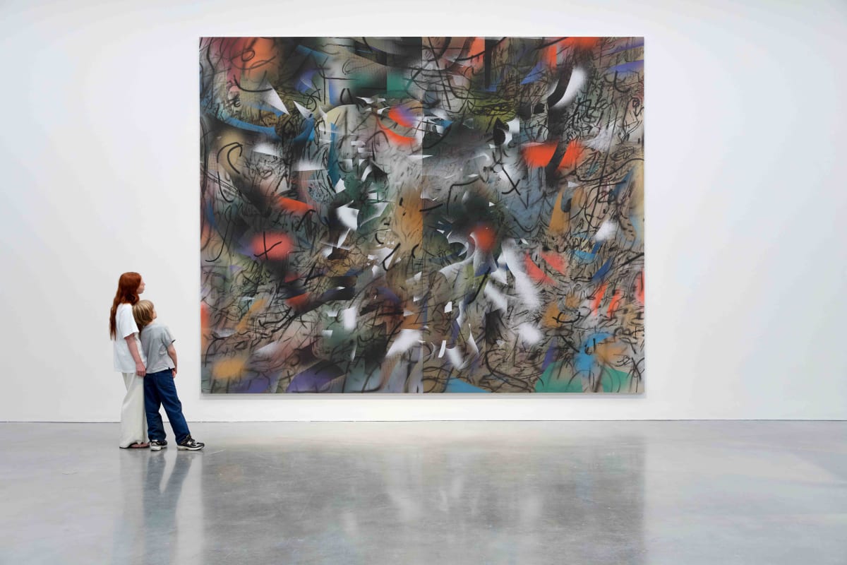 Installation view, Julie Mehretu: A Transcore of the Radical Imaginatory, Museum of Contemporary Art Australia, Sydney, 2024, image courtesy Julie Mehretu and Museum of Contemporary Art Australia © Julie Mehretu, photograph: Zan Wimberley