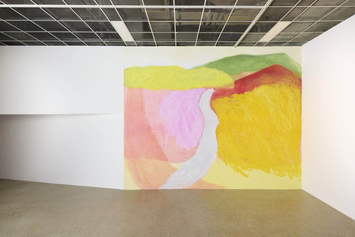 JONGSUK YOON Asan, 2025 Gouache on wall, 450 x 560 cm Installation within « Colors of Water », 21 March – 7 September 2025, National Museum of Modern and Contemporary Art (MMCA), Cheongju, South Korea Photo Credit: Sangtae Kim