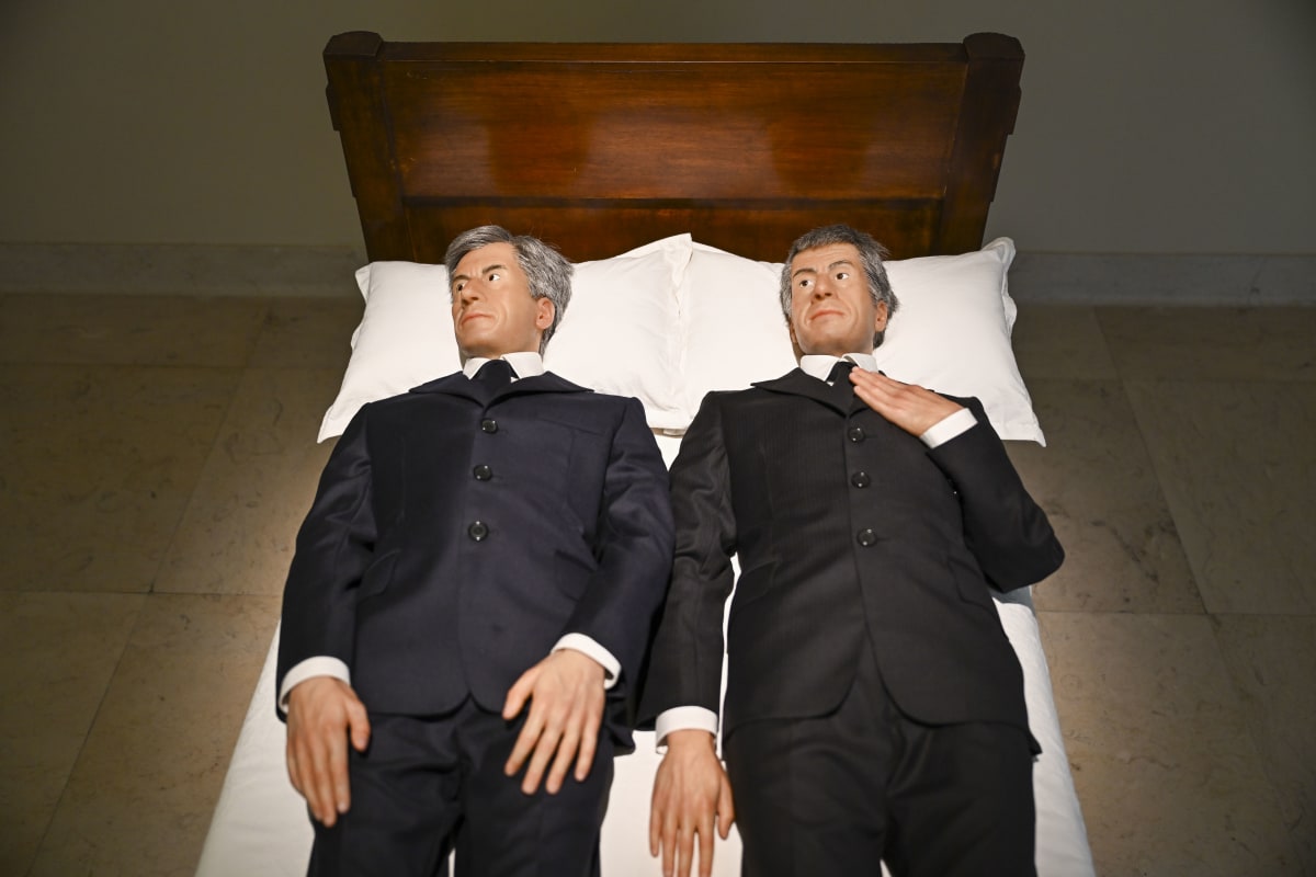 Installation view of the exhibition, “Maurizio Cattelan: Sussurro,” at Casa Serralves