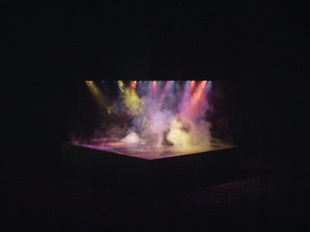 An image containing a light-box installation by Pierre Huyghe