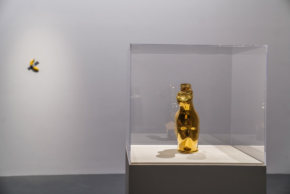 Installation view of “Maurizio Cattelan: Wish You Were Here” in Shenzhen