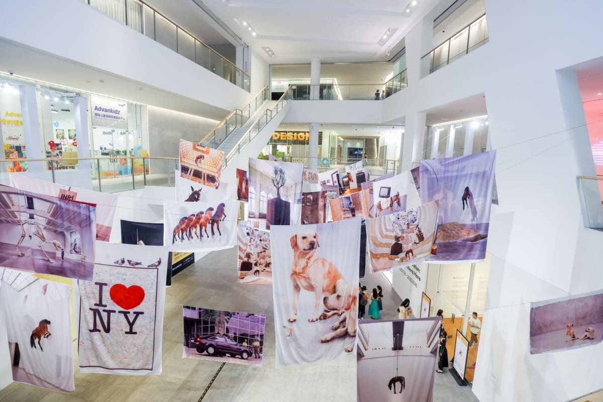 Installation view of “Maurizio Cattelan: Wish You Were Here” in Shenzhen